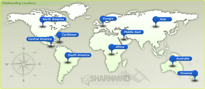 SharkWind Kiteboarding World Locations